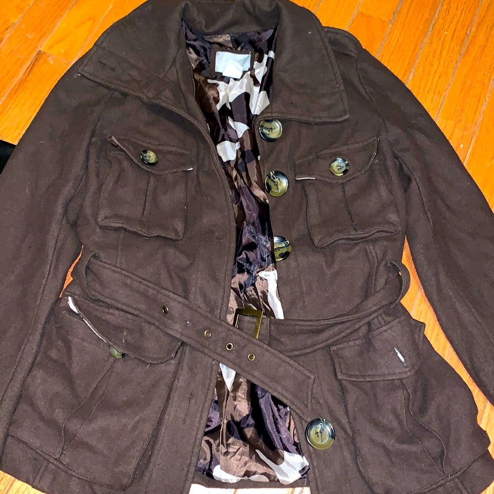 Delias brown pea coat